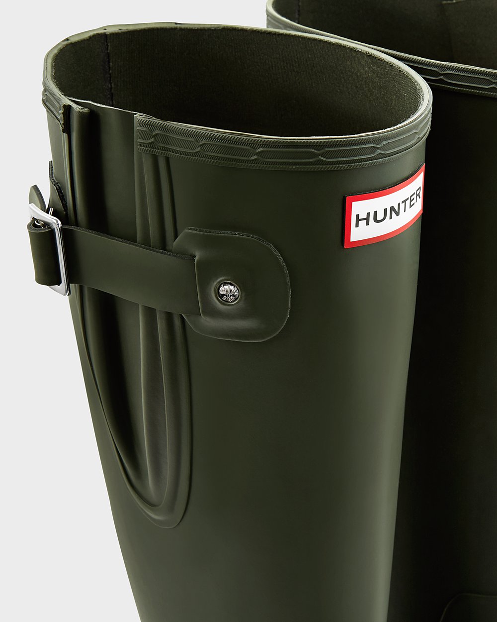 Galochas Altas Hunter Homem Verde Escuro Oliva - Original Side Adjustable - 90APYJCTQ